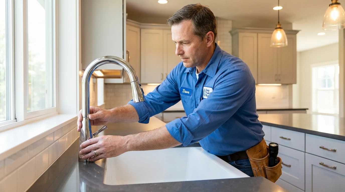 Kitchen faucet installation by Johns Plumbing LLC in California